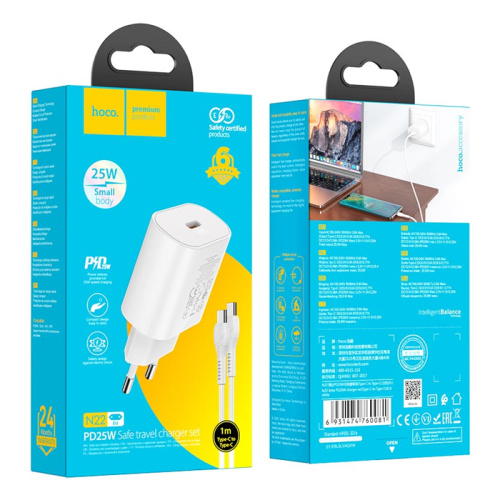 Сзу hoco n22 25w c/c белое