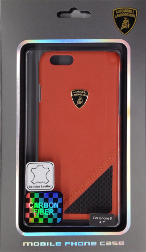 Чехол-крышка lamborghinil (lb-hcip7-av/d6-oe) iphone 7 оранжевый