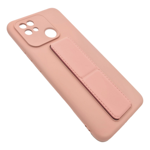 Чехол силикон new stand case xiaomi redmi 10c розовый