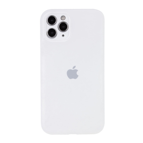 Чехол-силикон silicone case аналог (cam.protec) для iphone 12 pro белый