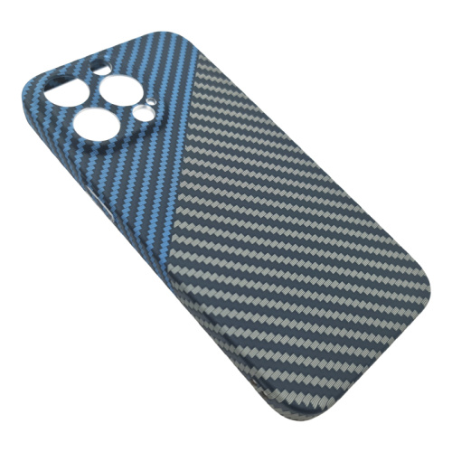 Чехол-крышка luxo карбон для iphone 13 pro max черно-голубой