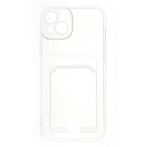 Чехол-силикон card holder iphone 15 plus прозрачный