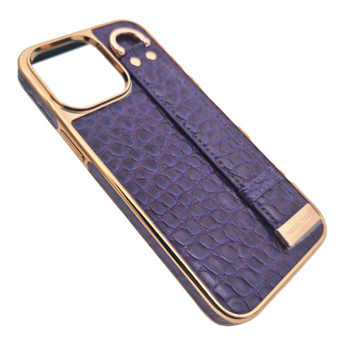 Чехол крышка onegif croco grip для iphone 14 pro фиолетовый