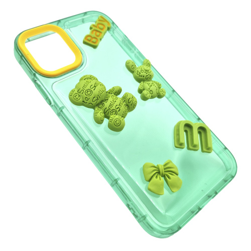 Чехол-силикон air bag baby для iphone 13 зеленый