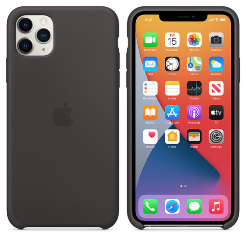 Чехол-силикон silicone case аналог для iphone 12 pro max (6.7) черный