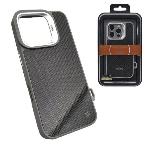 Чехол-крышка kajsa carbon fiber для iphone 16 pro max серый