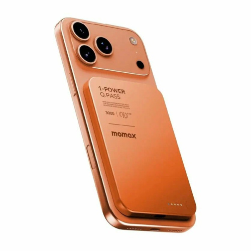 Пзу momax 1-power 3000mah (10,5w/7.2mm) оранжевый