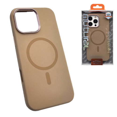 Чехол-крышка mutural силиконовый для iphone 16 pro max золотой