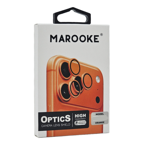 Стекло защитное на камеру marooke для iphone 17 pro/pro max orange