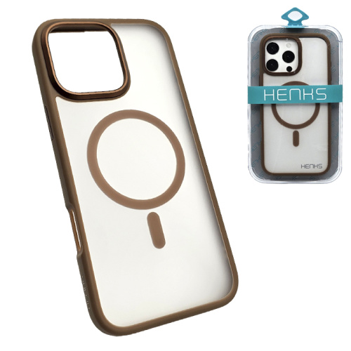 Чехол-крышка henks #56 aurora pro magsafe для iphone 16 pro max пустынный титан