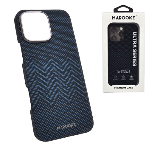 Чехол-крышка marooke зигзаг для iphone 16 pro max сине-черный