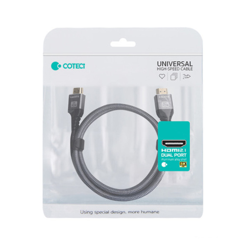 Кабель hdmi 2.1 coteci 87107 8k/3m серый