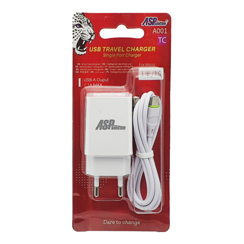 Сзу/usb aspsmcon a001 type-c белый