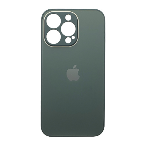 Чехол крышка с матовым стеклом для iphone 13 pro болотный