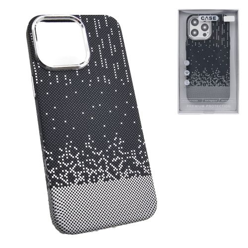 Чехол-крышка #25 (magsafe) для iphone 15 pro pixel черно-белый