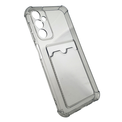 Чехол-силикон card holder Samsung a24 темно-прозрачный