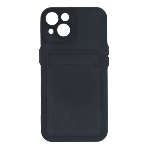 Чехол-силикон card holder iphone 14 max (6.7) черный