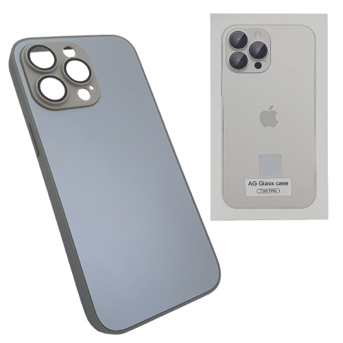 Чехол-крышка ag-glass case iphone 15 pro титан серый