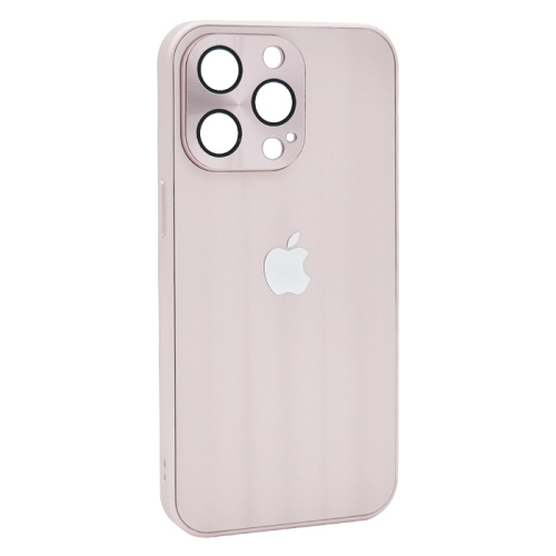 Чехол-крышка волна для iphone 13 pro (6.1) светло-розовый
