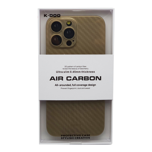Чехол крышка k-doo air carbon для iphone 13 pro max (6.7) золотой