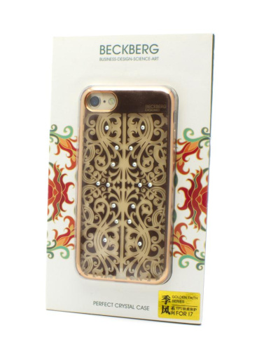 Чехол-силикон beckberg golden faith iphone 7 стразы золотой