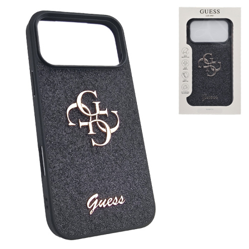 Чехол-крышка #33 guess glitter для iphone 17 pro черный (lhg4sgk)