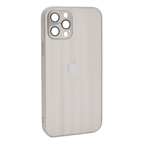  чехол-крышка волна для iphone 12 pro (6.1) розовое-золото