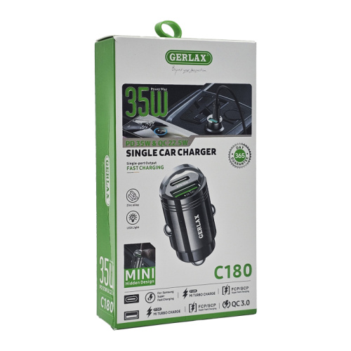 Азу gerlax c180 (pd35w/usb22.5w) серебристая