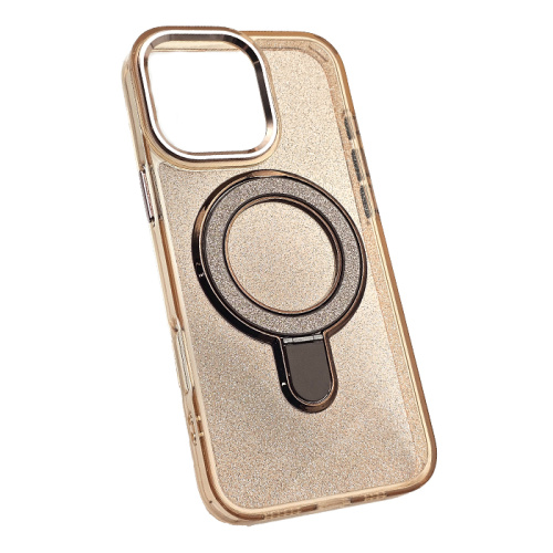 Чехол-крышка shine #010 с держателем для iphone 16 pro золотой