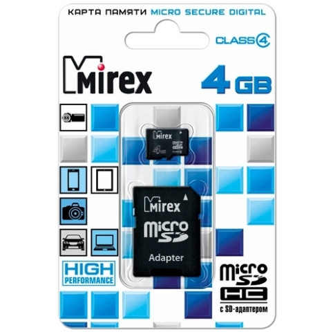 Micro sd 4gb mirex class 4