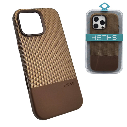 Чехол-крышка henks odin leather case для iphone 16 pro desert titanium