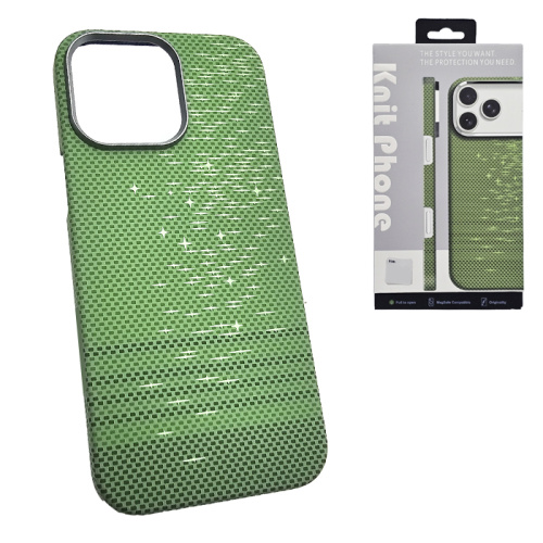 Чехол-крышка knit magsafe (box) для iphone 15 pro max starry sky зеленый