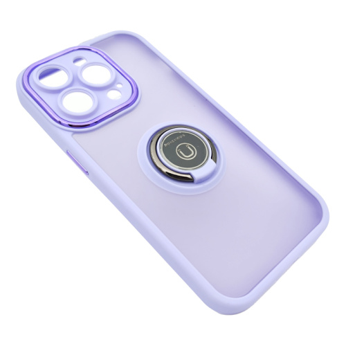 Чехол-крышка beauty с кольцом для iphone 14pro сиреневый