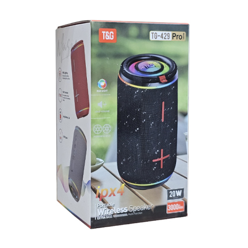 Колонка t&g tg-429 pro 3000mah черная