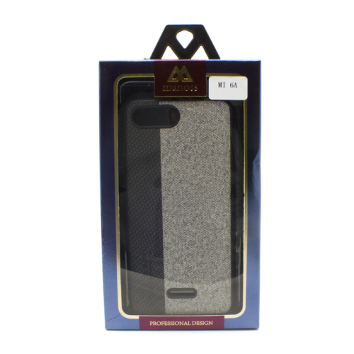 Чехол-силикон manoss ткань полоса xiaomi redmi 6a черный