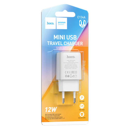 Сзу hoco c134a (usb/12w) белое