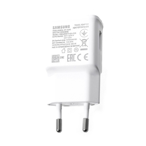 Сзу/usb Samsung fast charging ep-ta200 белое