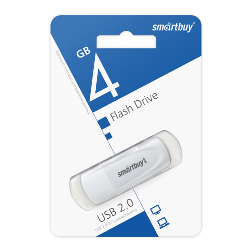 4gb usb smartbuy scout белая