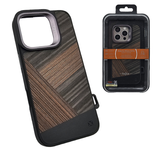 Чехол-крышка kajsa outdoor tangram для iphone 16 pro черный-коричневый