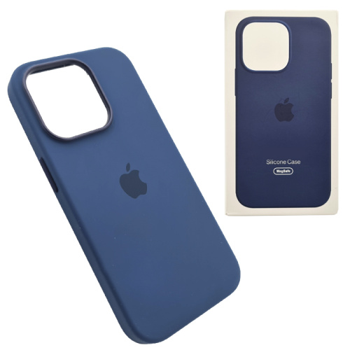 Чехол-крышка silicone case magsafe для iphone 14pro max синий