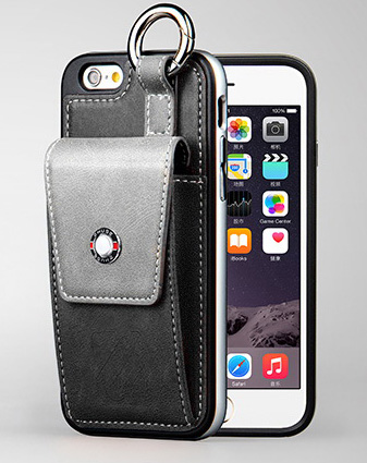 Чехол-крышка shuse zp на шею+кармашек для iphone 6/6s черная