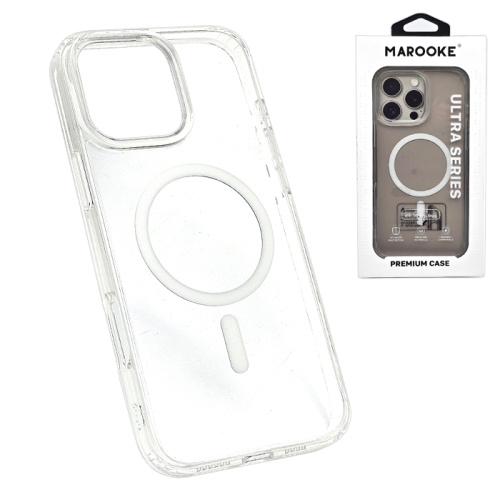 Чехол-крышка marooke ultra magnetic для iphone 15 pro прозрачный