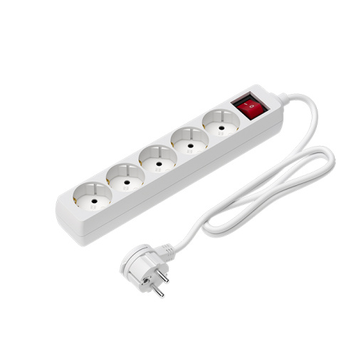 Сетевой фильтр maxvi sp-118 2300вт (5 розеток) 1.8м белый