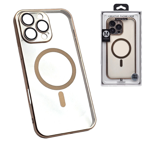 Чехол-силикон movenchy fanshi stand для iphone 16 pro золотистый