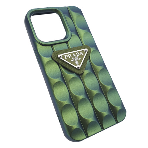 Чехол-силикон prada milano (2) с защитой на камеру для iphone 13 pro зеленый