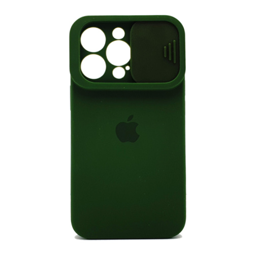 Чехол-силикон protect camera для iphone 13 pro (6.1) в упаковке темно-зеленый