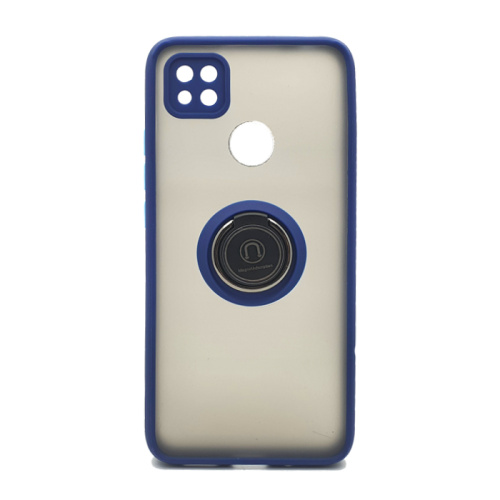 Чехол-крышка темно-матовый кантик с кольцом xiaomi note redmi 9c синий