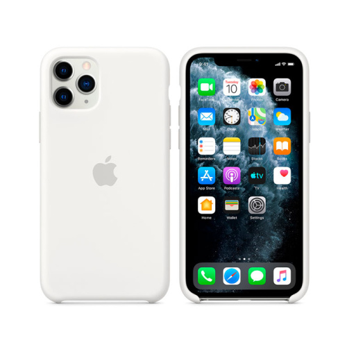 Чехол-силикон silicone case аналог для iphone 11pro (5.8) белый
