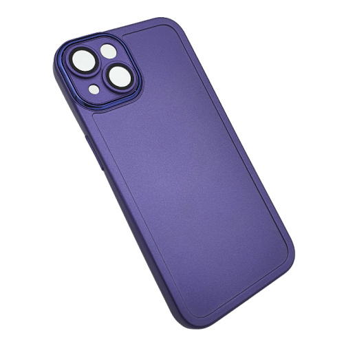 Чехол-силикон ycaden meta с закрытой камерой для iphone 14 фиолетовый