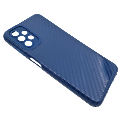 Чехол-силикон глянец carbon Samsung a23 синий